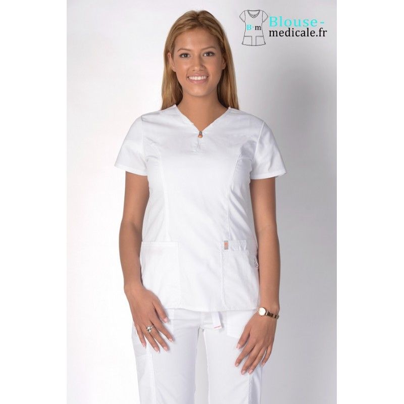 Tunique medicale Code Happy 46600AB blanc