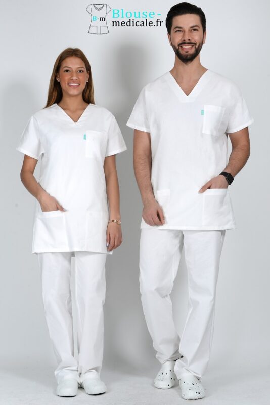 La blouse medicale parfaite? 2 tenue médicale blanche unisexe classique lafont