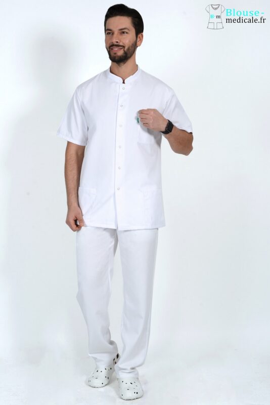 La blouse medicale parfaite? 3 blouse médicale blanche classique homme lafont