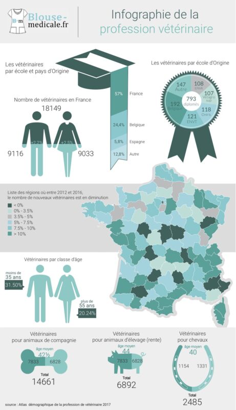 Quel est le nombre de vétérinaires en France ? 1 Infographie profession vétérinaire