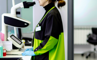 accueil 1 Blouse femme Florida noir et vert pomme : une tenue médicale au style affirmé