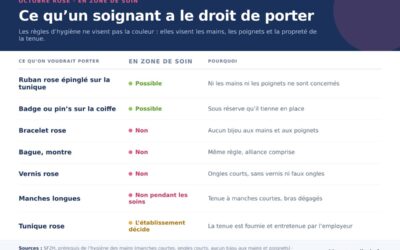 accueil 1 Octobre Rose Ă l’hĂŽpital : ce que le soignant a le droit de porter